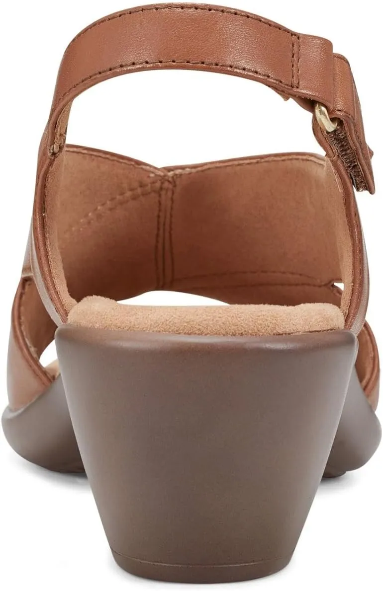 Easy Spirit Womens CHANTAL Comfort Insole Faux Leather Heels