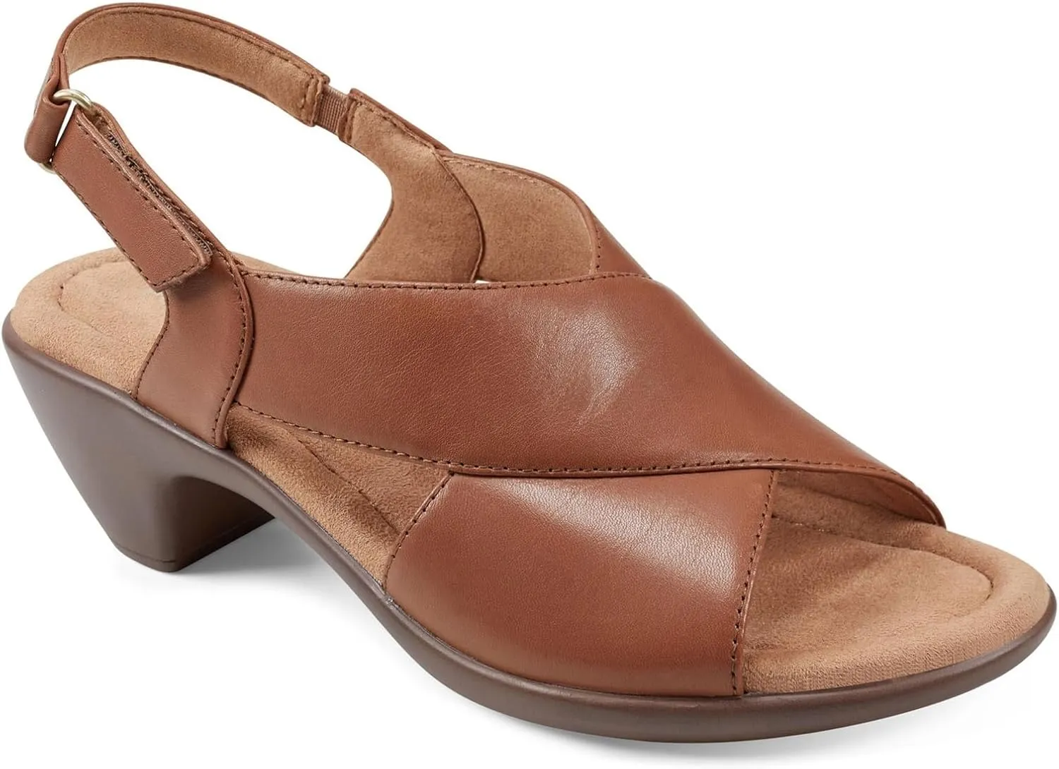 Easy Spirit Womens CHANTAL Comfort Insole Faux Leather Heels