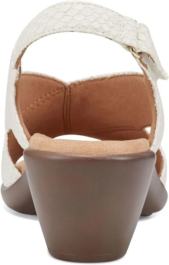 Easy Spirit Womens CHANTAL Comfort Insole Faux Leather Heels
