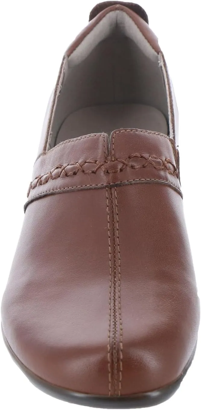 Easy Spirit Womens Solid Leather Flat Shoes