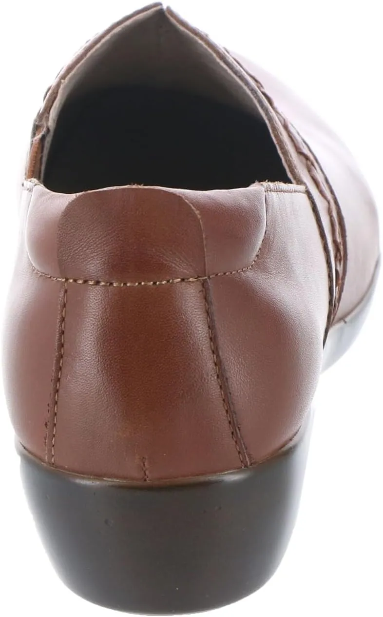 Easy Spirit Womens Solid Leather Flat Shoes