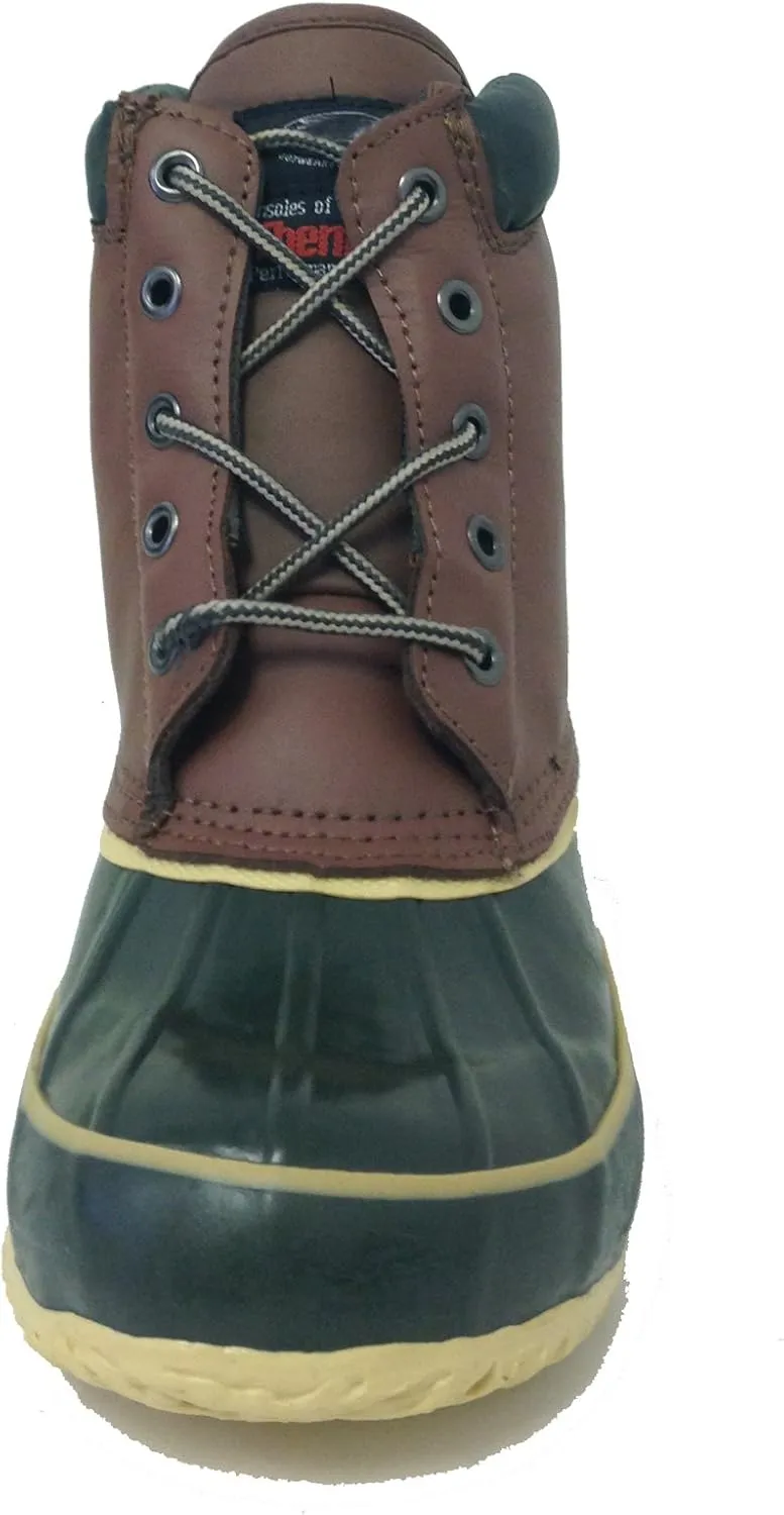 G-9021SC Women's Duck Boots Leather Waterproof Thermolite Insulated Hiking 5-Eye Winter Shoes