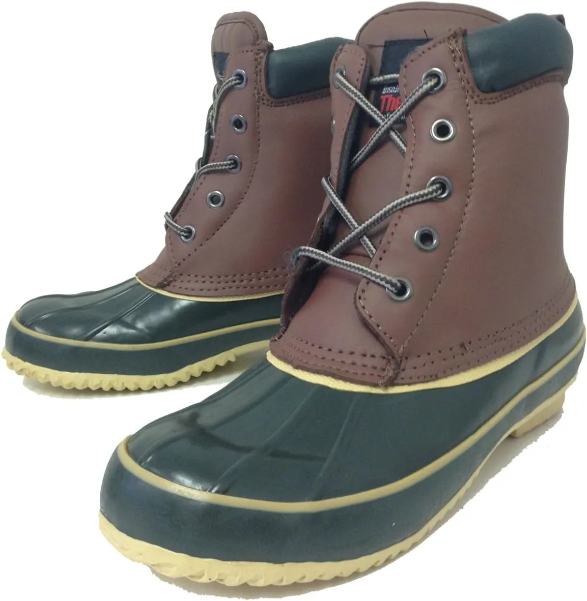 G-9021SC Women's Duck Boots Leather Waterproof Thermolite Insulated Hiking 5-Eye Winter Shoes