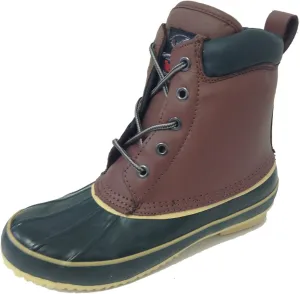 G-9021SC Women's Duck Boots Leather Waterproof Thermolite Insulated Hiking 5-Eye Winter Shoes