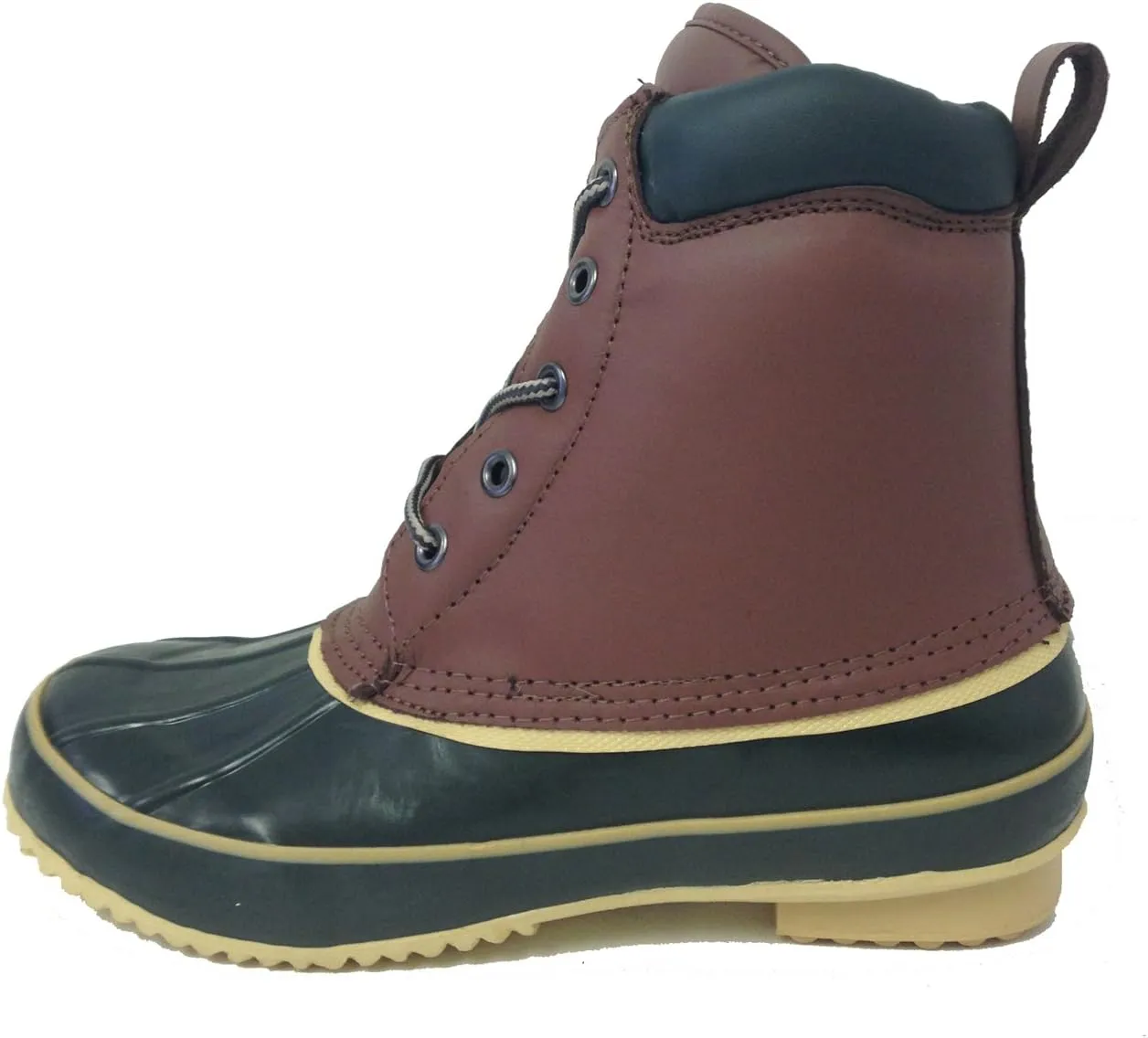 G-9021SC Women's Duck Boots Leather Waterproof Thermolite Insulated Hiking 5-Eye Winter Shoes