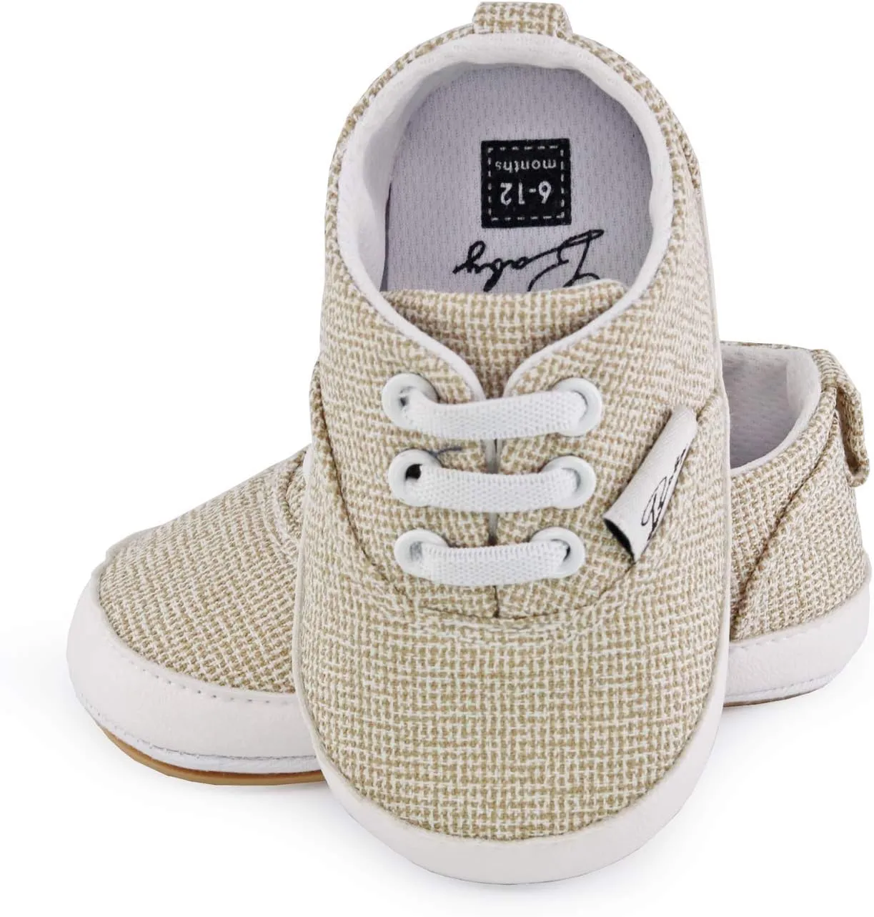 GAISUMMI Unisex Baby Girls Boys Shoes Infant Canvas Sneakers Anti-Slip Rubber Sole Newborn Crib Shoes Toddler Outdoor Athletic First Walkers