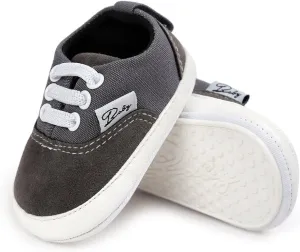GAISUMMI Unisex Baby Girls Boys Shoes Infant Canvas Sneakers Anti-Slip Rubber Sole Newborn Crib Shoes Toddler Outdoor Athletic First Walkers