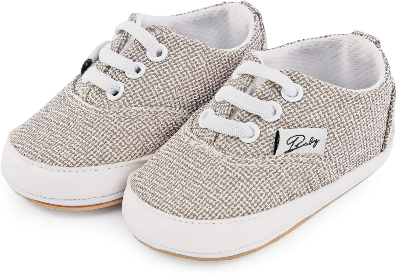 GAISUMMI Unisex Baby Girls Boys Shoes Infant Canvas Sneakers Anti-Slip Rubber Sole Newborn Crib Shoes Toddler Outdoor Athletic First Walkers