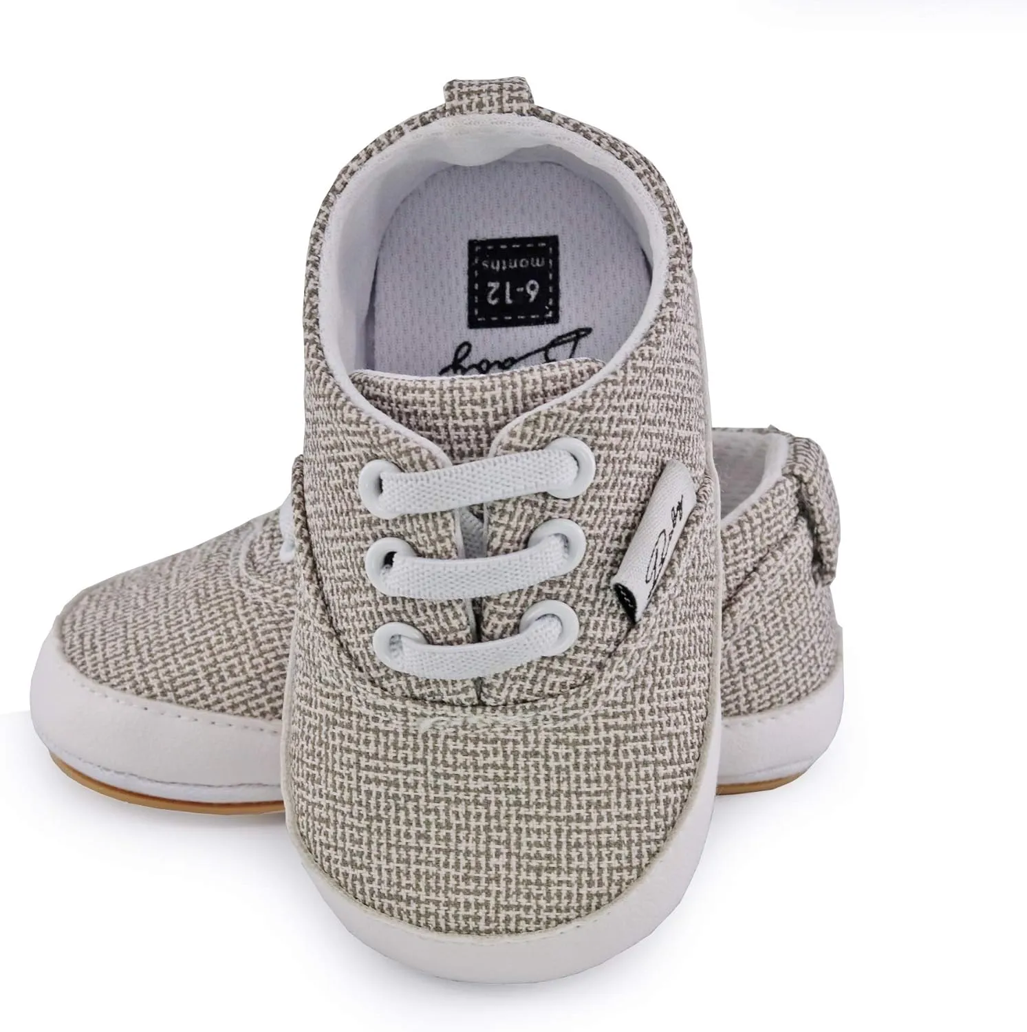GAISUMMI Unisex Baby Girls Boys Shoes Infant Canvas Sneakers Anti-Slip Rubber Sole Newborn Crib Shoes Toddler Outdoor Athletic First Walkers