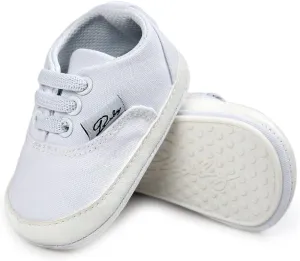 GAISUMMI Unisex Baby Girls Boys Shoes Infant Canvas Sneakers Anti-Slip Rubber Sole Newborn Crib Shoes Toddler Outdoor Athletic First Walkers