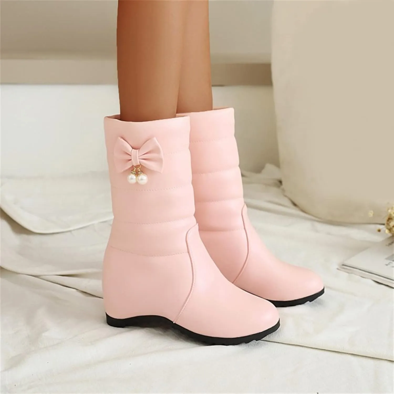 Gibobby Cowgirl Boots Women Retro Booties Cowboy Knee High Boots Chunky Heel Western Winter Tassel Boots 52