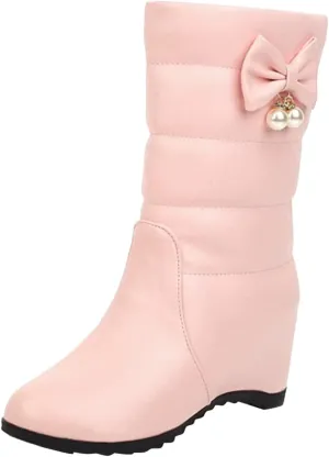 Gibobby Cowgirl Boots Women Retro Booties Cowboy Knee High Boots Chunky Heel Western Winter Tassel Boots 52