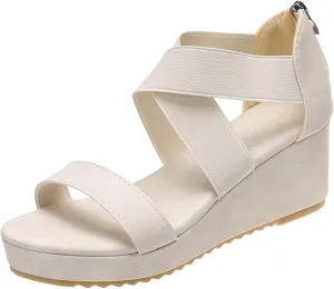 Gibobby Womens Sandals,Womens Wedge Sandals Arch Support Slip On Orthopedic Flip Flops Comfort Beach Sandals