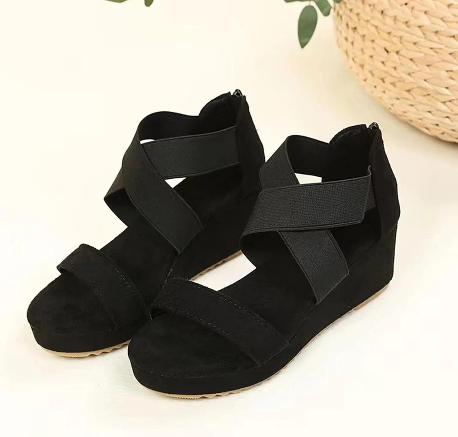 Gibobby Womens Sandals,Womens Wedge Sandals Arch Support Slip On Orthopedic Flip Flops Comfort Beach Sandals