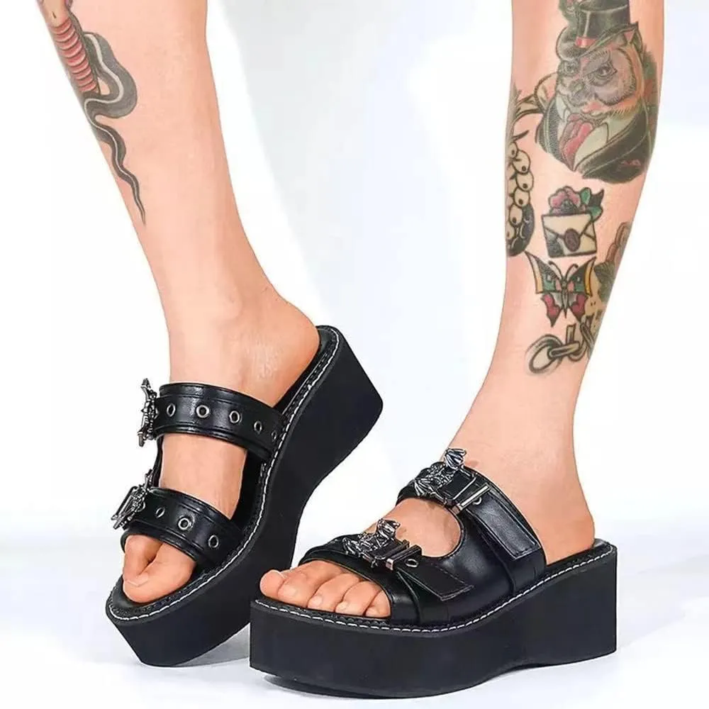 Gothniero womens Goth Slippers