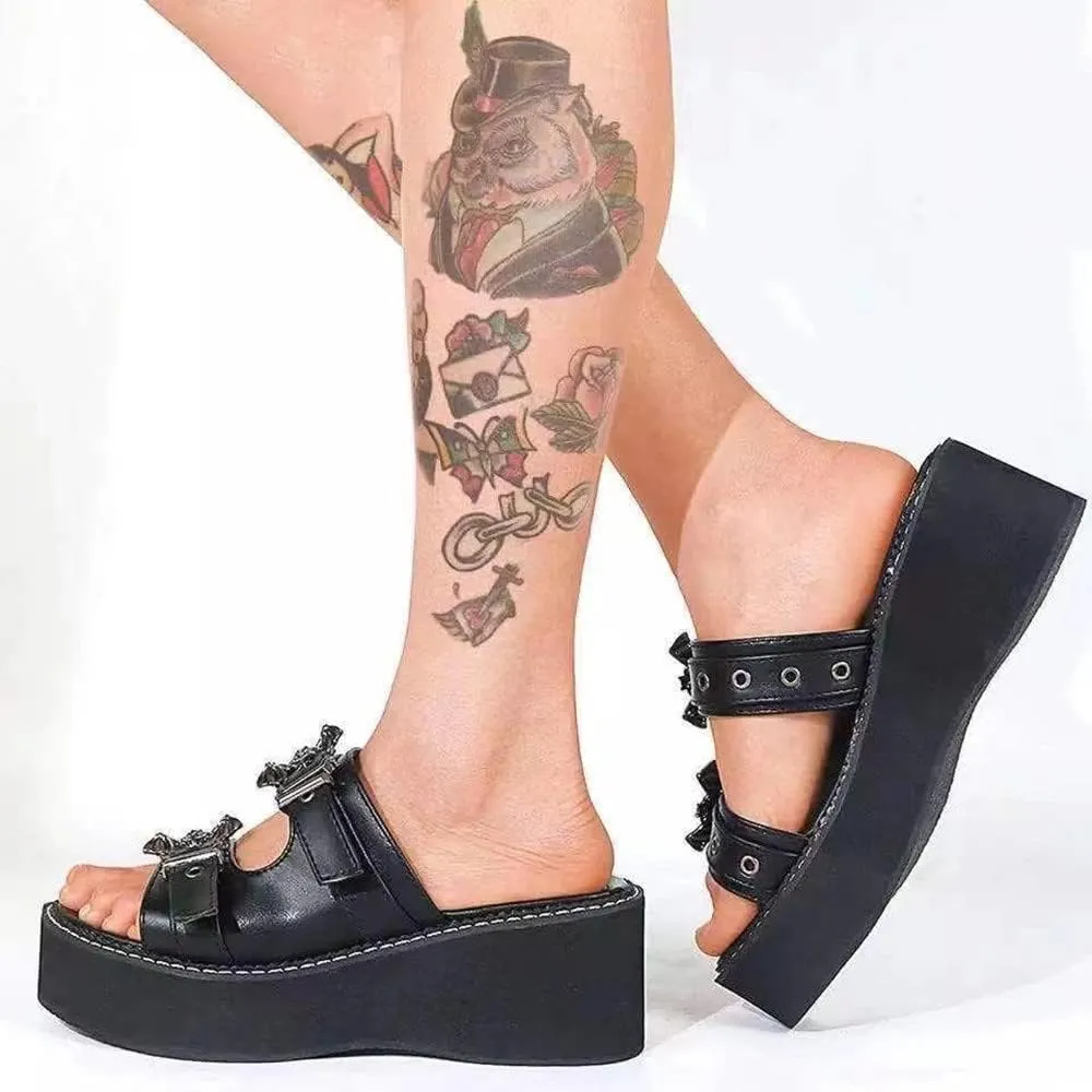Gothniero womens Goth Slippers