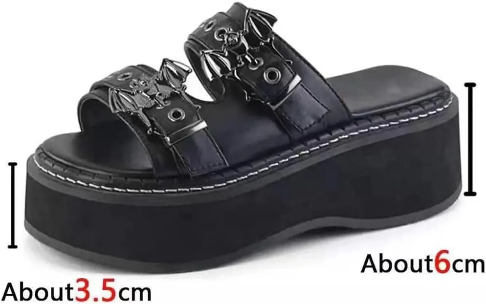 Gothniero womens Goth Slippers