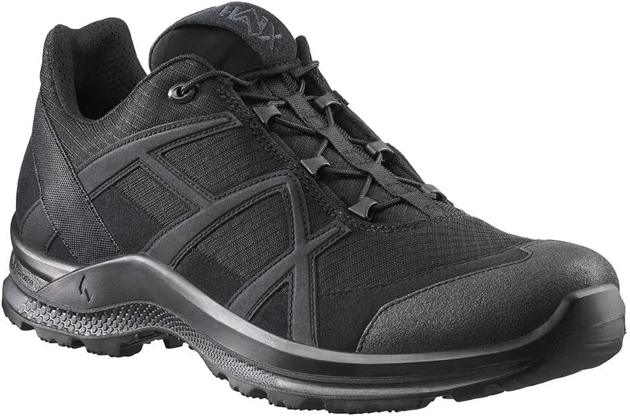 HAIX Black Eagle Athletic 2.1 T Low Tactical Shoes - with Bungee Laces, Unmatched Traction, and Lightweight Design, All-Day Comfort, Black Athletic Shoe