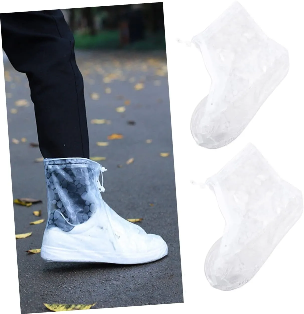 HANABASS 3 Pairs Womens Rain Shoes Rain Shoe Covers Womens Rainboots Overshoes Waterproof Shoe Protector