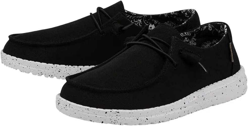Hey Dude Wendy Stretch Canvas Womens Shoes, Womens Slip-on Loafers, Comfortable & Light-Weight