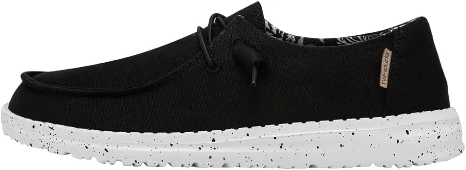 Hey Dude Wendy Stretch Canvas Womens Shoes, Womens Slip-on Loafers, Comfortable & Light-Weight