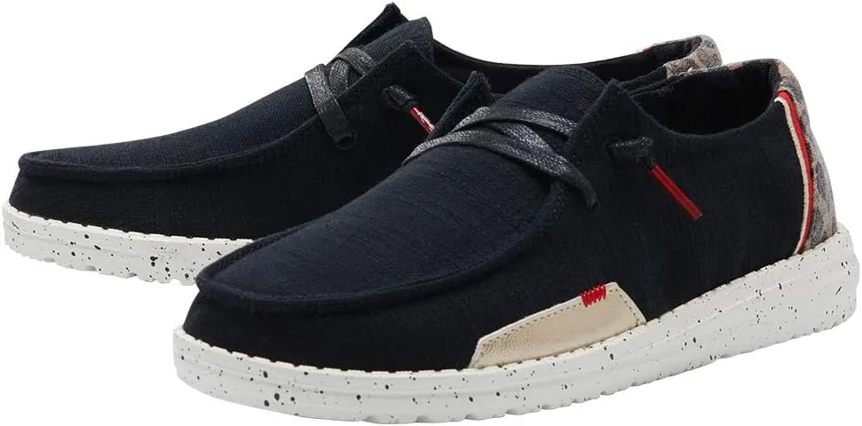 Hey Dude Women's Wendy Linen | Womens Shoes | Womens Lace Up Loafers | Comfortable & Light-Weight