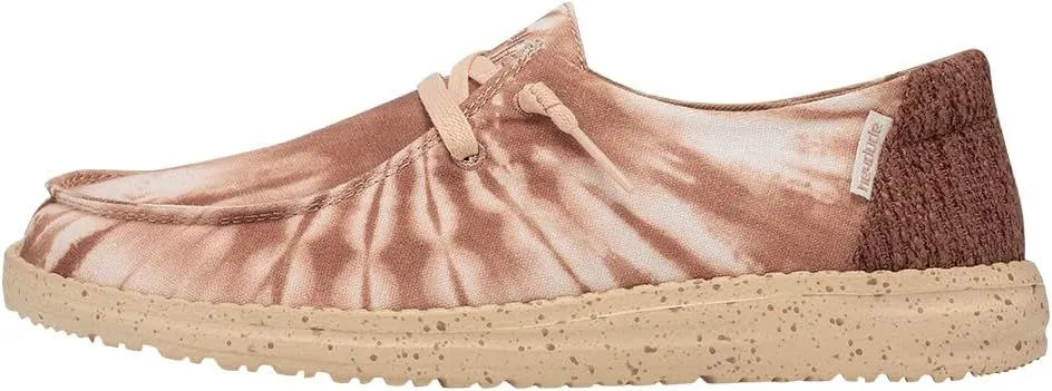 Hey Dude Women's Wendy Tie Dye Rose Size 5 | Womens Shoes | Womens Lace Up Loafers | Comfortable & Light-Weight