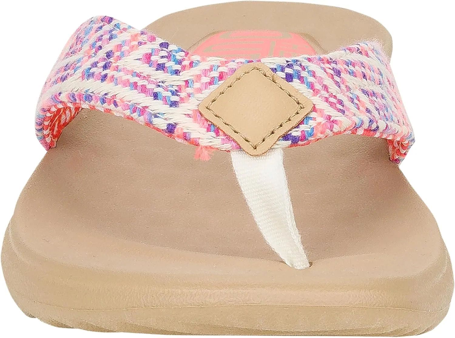 HEYDUDE Christi Flip Surf Baja Blue/Pink/Multi Size 5, Womens Sandals, women's flip flops, Comfortable & Light-Weight