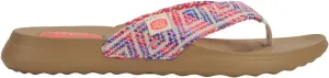 HEYDUDE Christi Flip Surf Baja Blue/Pink/Multi Size 5, Womens Sandals, women's flip flops, Comfortable & Light-Weight