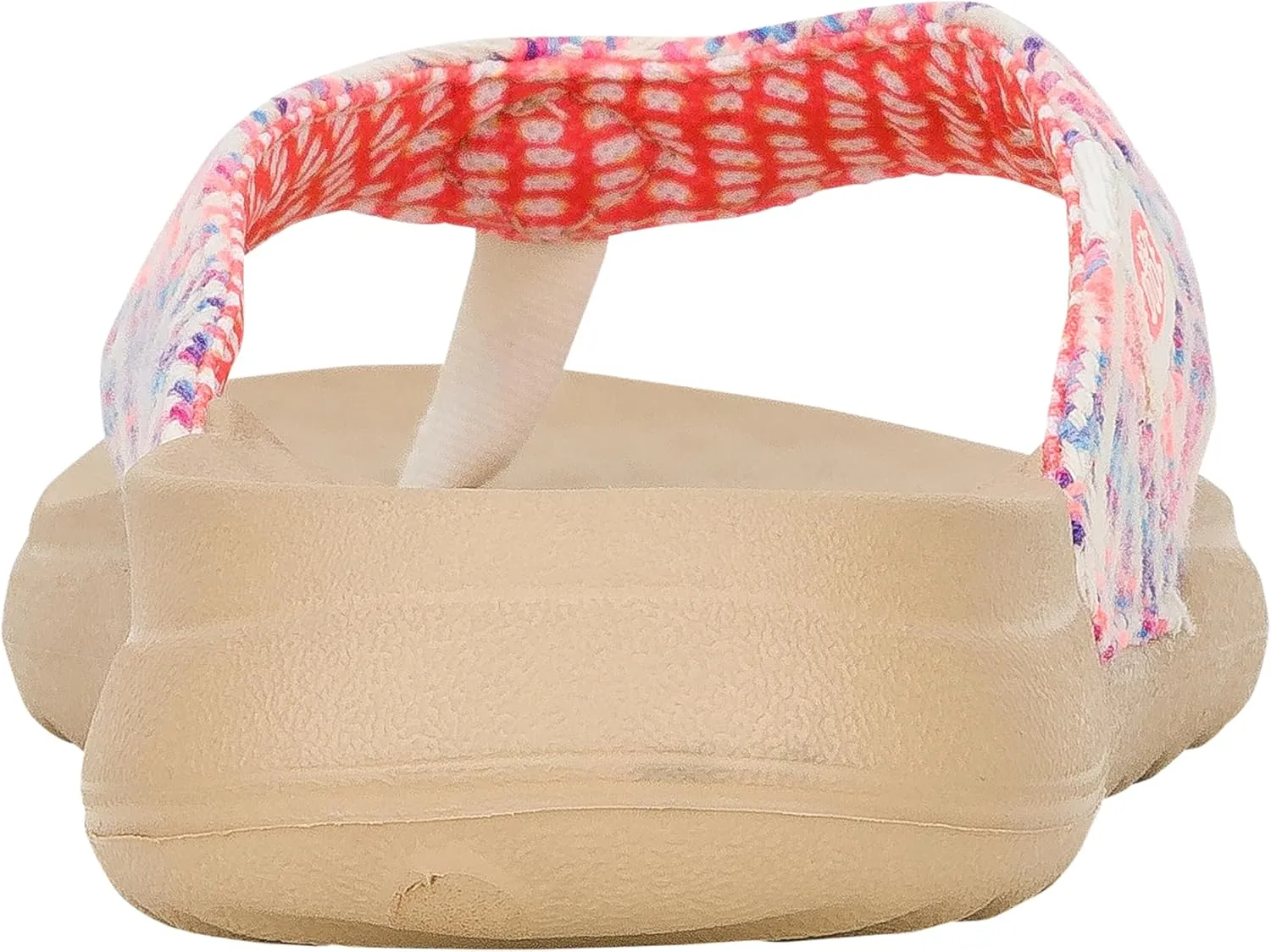 HEYDUDE Christi Flip Surf Baja Blue/Pink/Multi Size 5, Womens Sandals, women's flip flops, Comfortable & Light-Weight