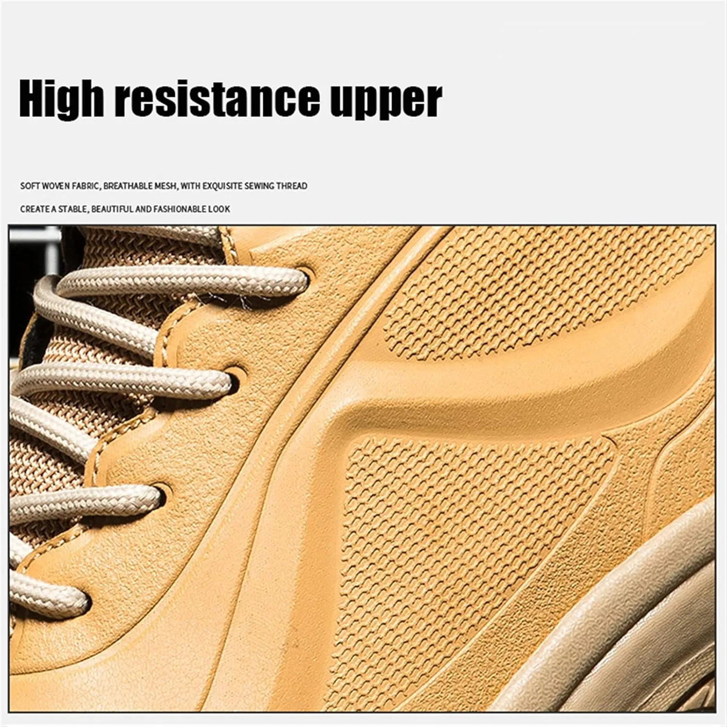 High Rise Hiking Boots, Outdoor Tactical Military Boots, Mens High- top Casual Combat Shoes,Lace- up Motorcycle Biker Waterproof Non- Slip Boots, for Hiking,Hunting,Working,Walking