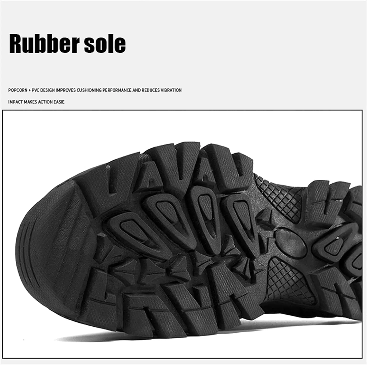 High Rise Hiking Boots, Outdoor Tactical Military Boots, Mens High- top Casual Combat Shoes,Lace- up Motorcycle Biker Waterproof Non- Slip Boots, for Hiking,Hunting,Working,Walking