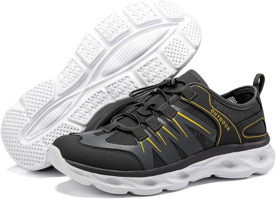 Hiking Shoes Men Lightweight Outdoor Wading Breathable Sneakers Low-Top Anti Slip Shock Absorption Camping Walking Shoes