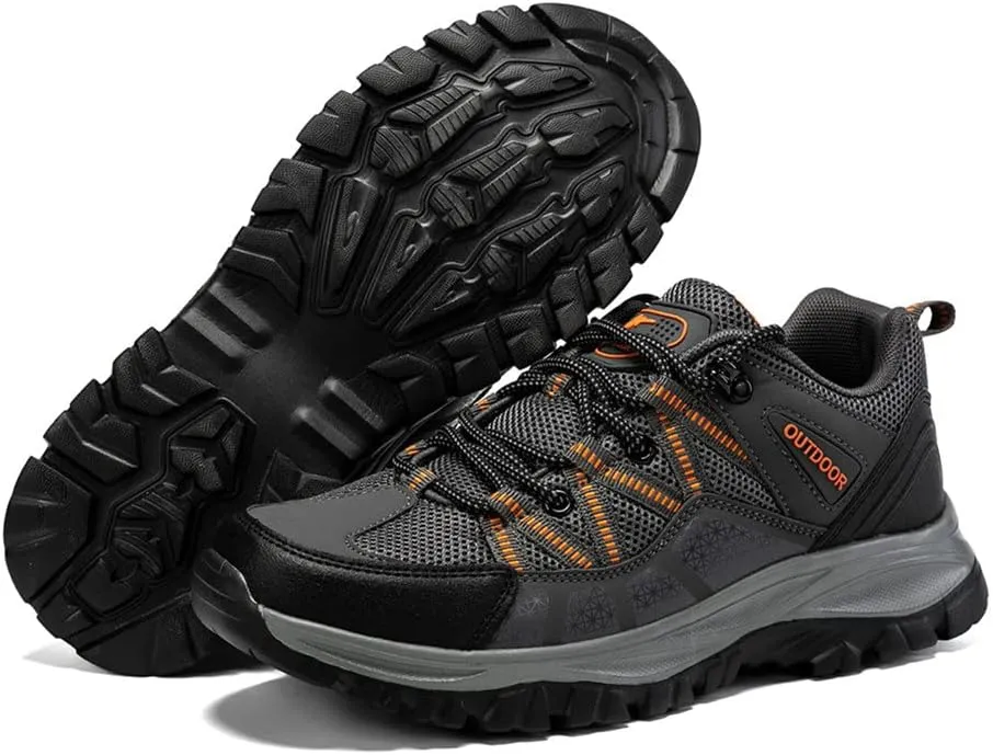 Hiking Shoes Men Lightweight Outdoor Wading Breathable Sneakers Low-Top Anti Slip Shock Absorption Camping Walking Shoes