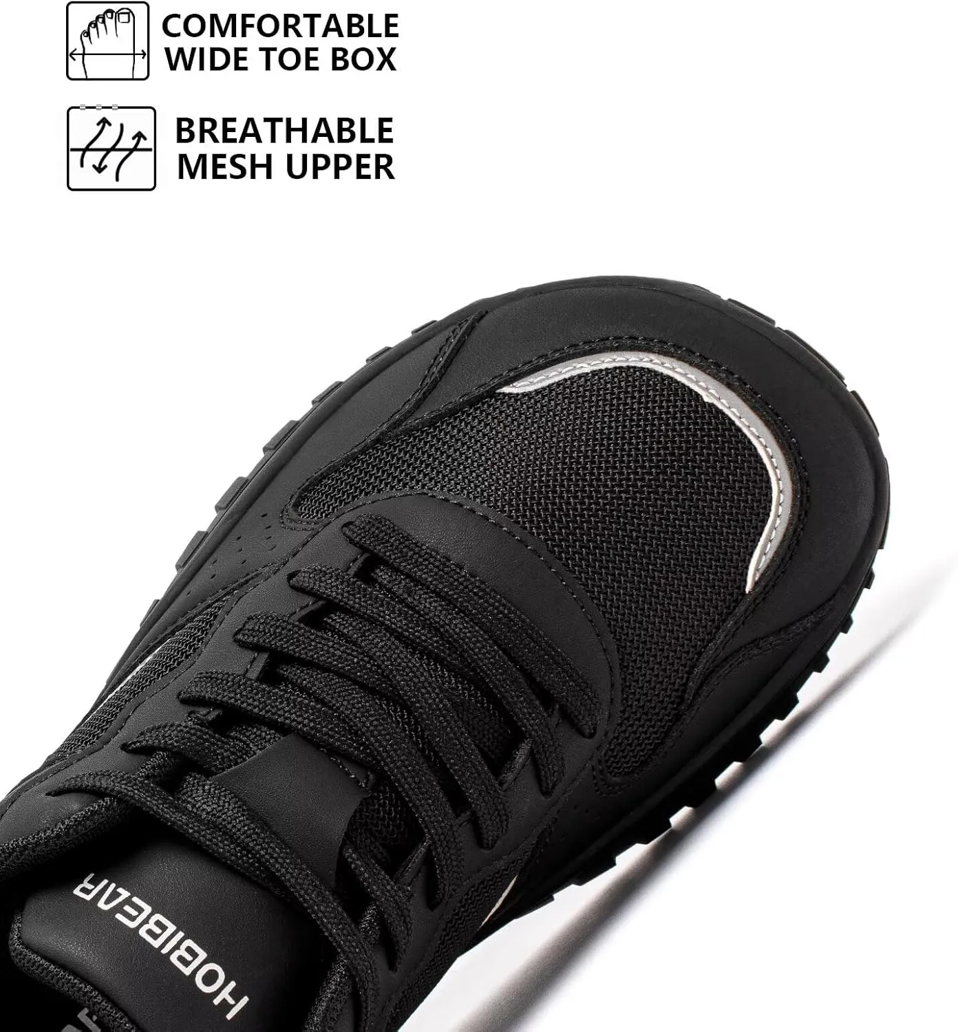 HOBIBEAR Mens Barefoot Shoes | Wide Toe Box | Comfortable Outdoor Sneaker