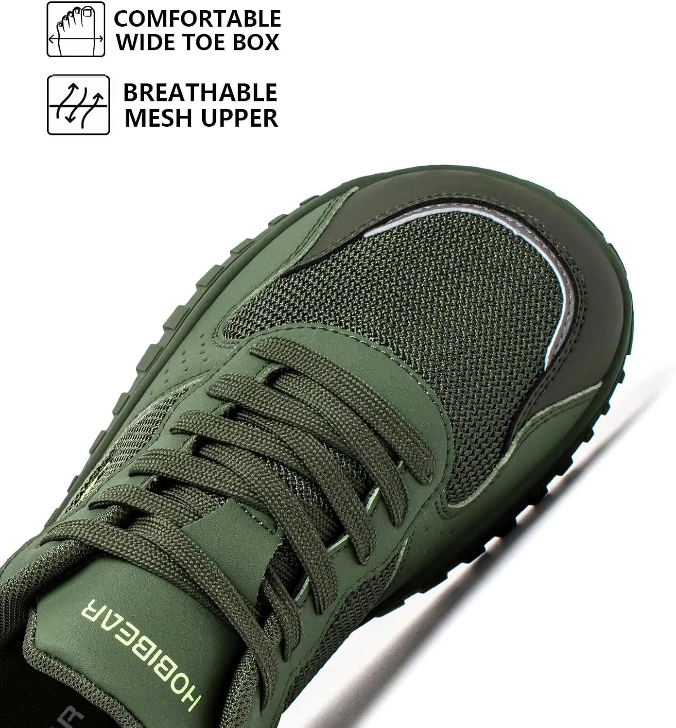 HOBIBEAR Mens Barefoot Shoes | Wide Toe Box | Comfortable Outdoor Sneaker