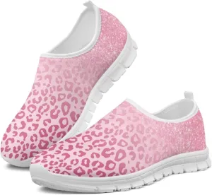 Howilath Animal Print Women's Loafers & Slip-on Running Sneakers Travel Breathable Shoes with Anti-Slip Sole