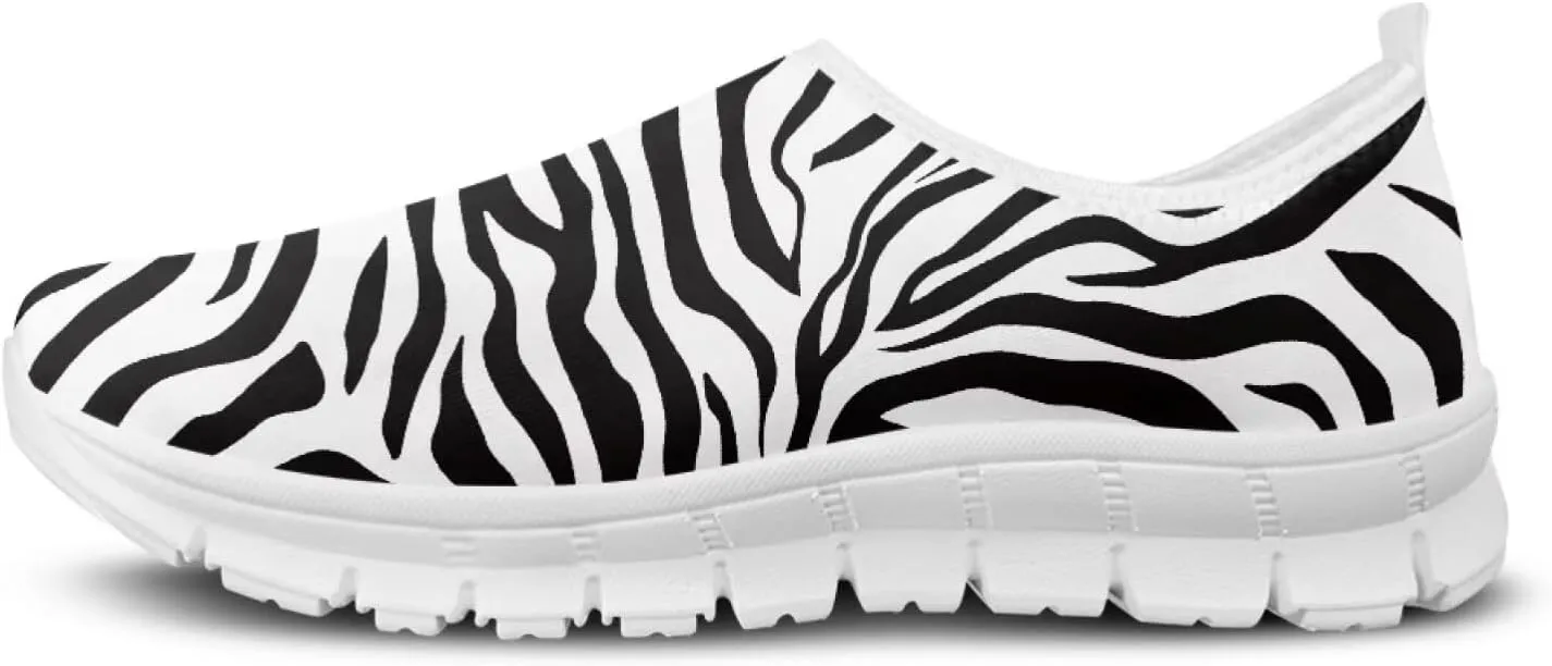 Howilath Animal Print Women's Loafers & Slip-on Running Sneakers Travel Breathable Shoes with Anti-Slip Sole