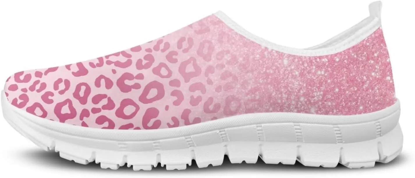 Howilath Animal Print Women's Loafers & Slip-on Running Sneakers Travel Breathable Shoes with Anti-Slip Sole