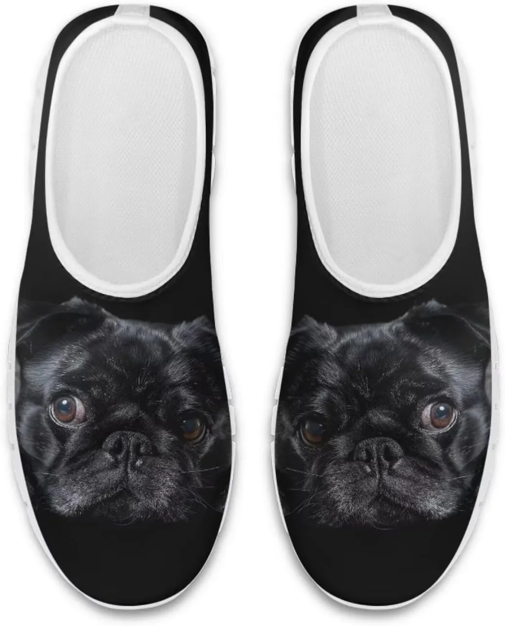 Howilath Dog Print Slip on Loafers for Women Breathable Walking Sneakers Sport Shoes with Anti-Slip Sole