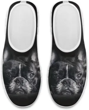 Howilath Dog Print Slip on Loafers for Women Breathable Walking Sneakers Sport Shoes with Anti-Slip Sole