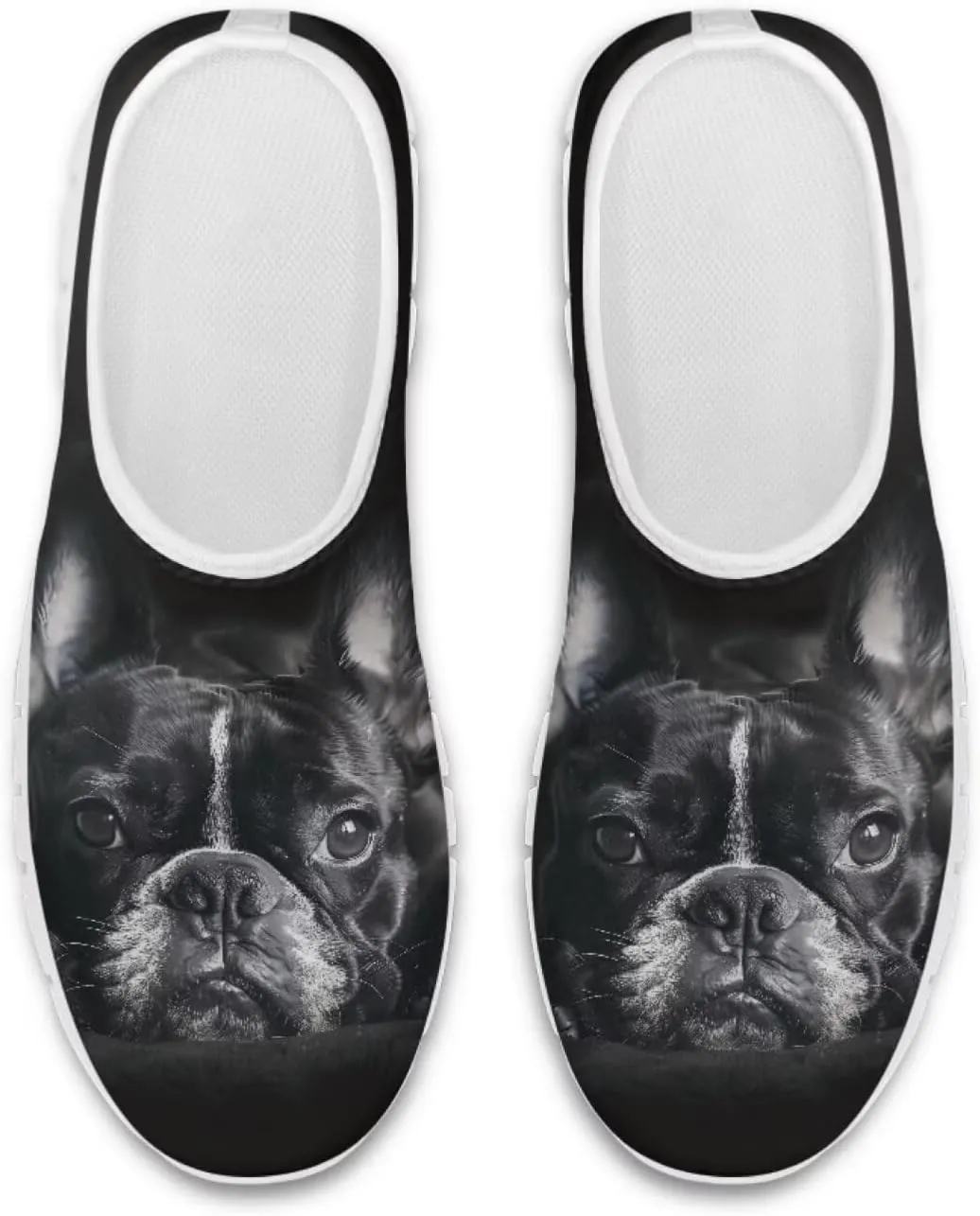 Howilath Dog Print Slip on Loafers for Women Breathable Walking Sneakers Sport Shoes with Anti-Slip Sole