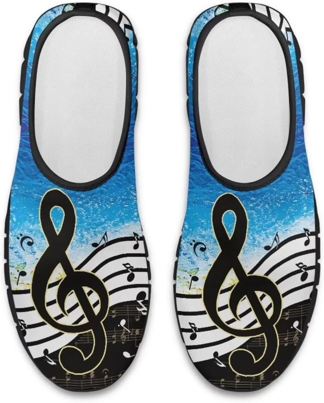 Howilath Music Note Piano Slip on Loafers for Women Running Sneakers Hands Free Shoes with Anti-Slip Sole