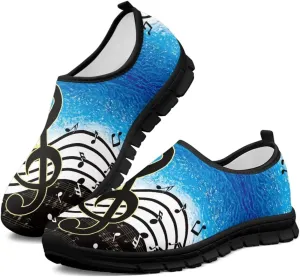 Howilath Music Note Piano Slip on Loafers for Women Running Sneakers Hands Free Shoes with Anti-Slip Sole