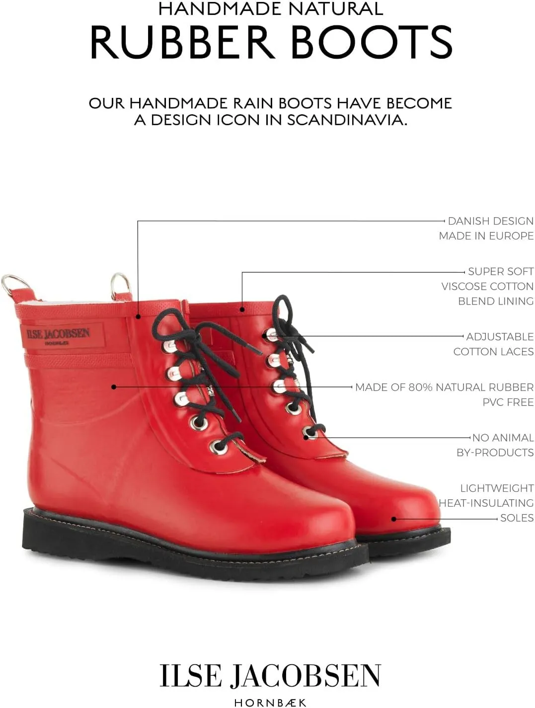 Ilse Jacobsen Womens Rub2 Rubber Boots