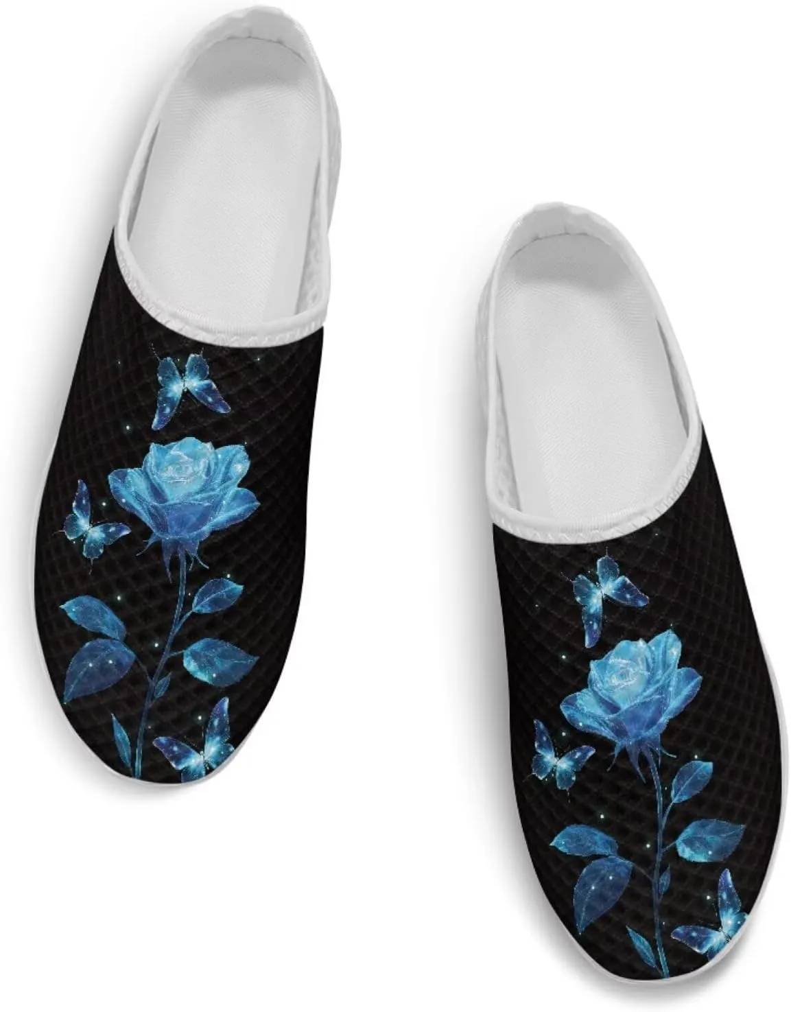 Jeiento Womens Slip On Walking Shoes Breathable Flat Mules Shoe with Arch Support Lightweight Anti Slip Sole Open Back Casual Slippers