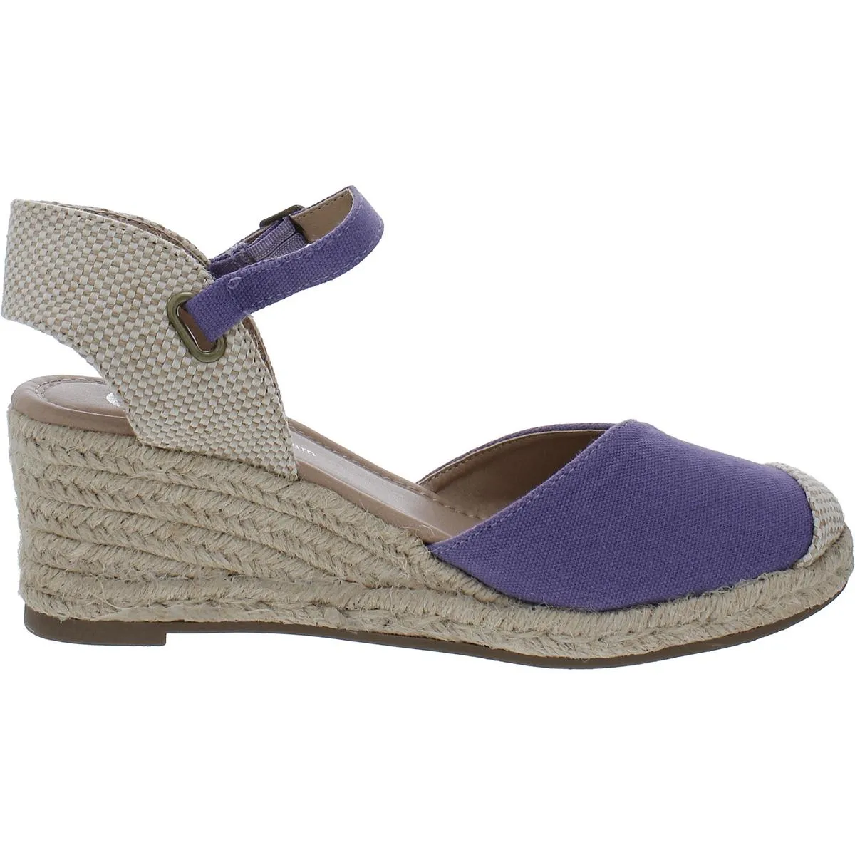Journee Collection Womens Canvas Ankle Strap Espadrilles