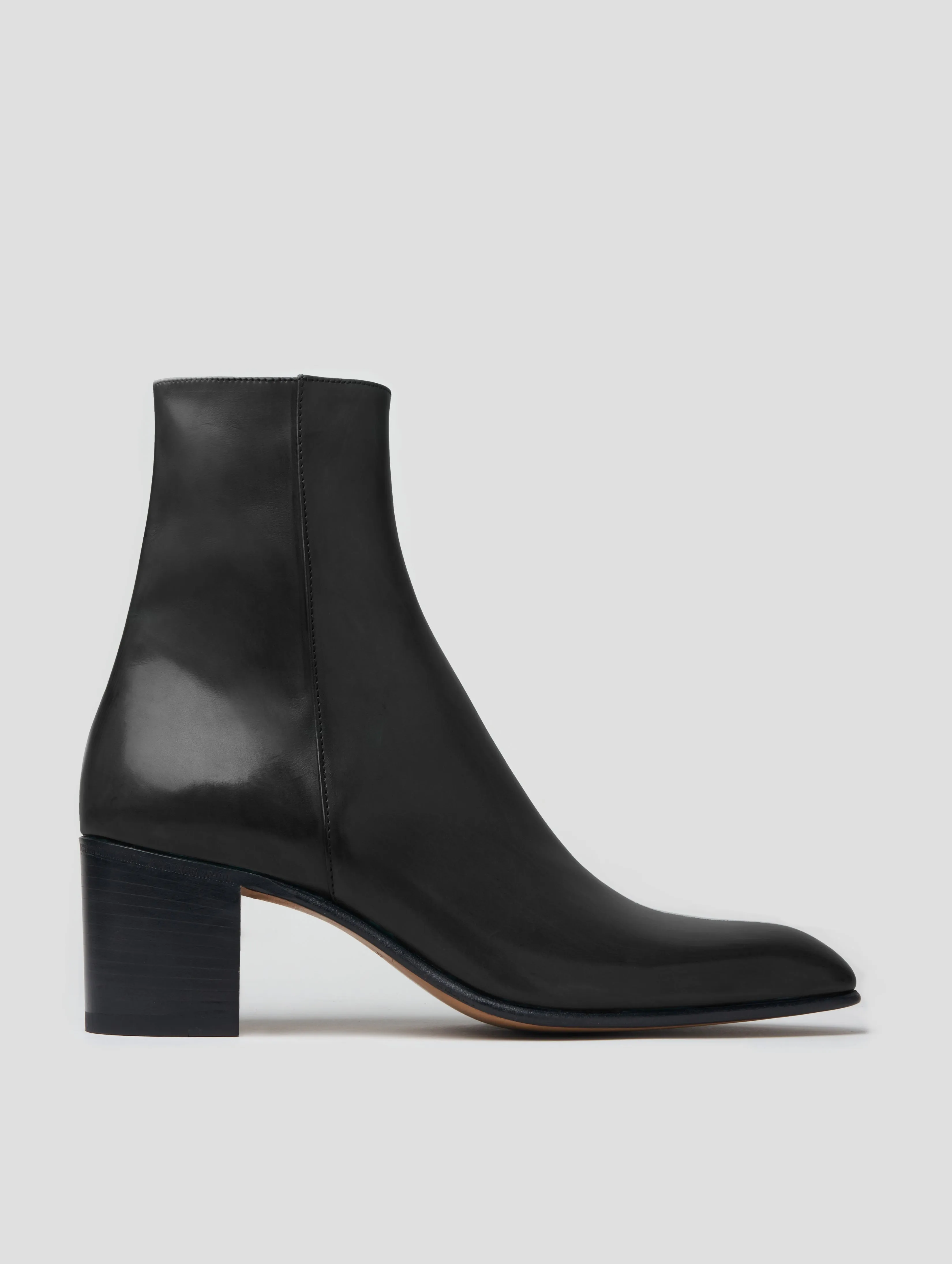 JUAN 60MM ANKLE BOOT IN BLACK CALFSKIN