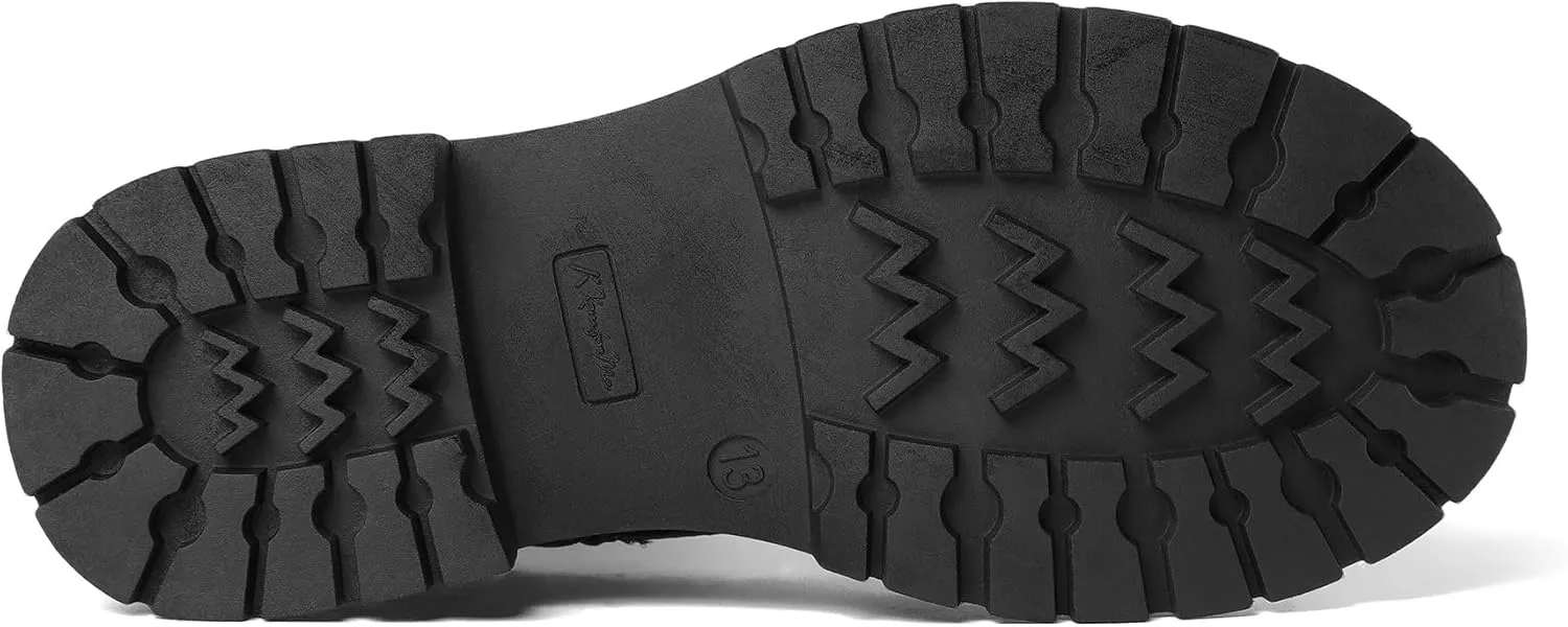 K KomForme Girls Glitter Ankle Boots Lace Up Waterproof Combat Shoes With Side Zipper for Toddler/Little Kid/Big Kid