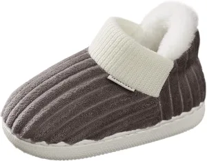 Kids Home Slippers Girls Boys Slippers Cotton Comfy House Slippers Bedroom Slippers Winter (Coffee, 11.5 Little Child)